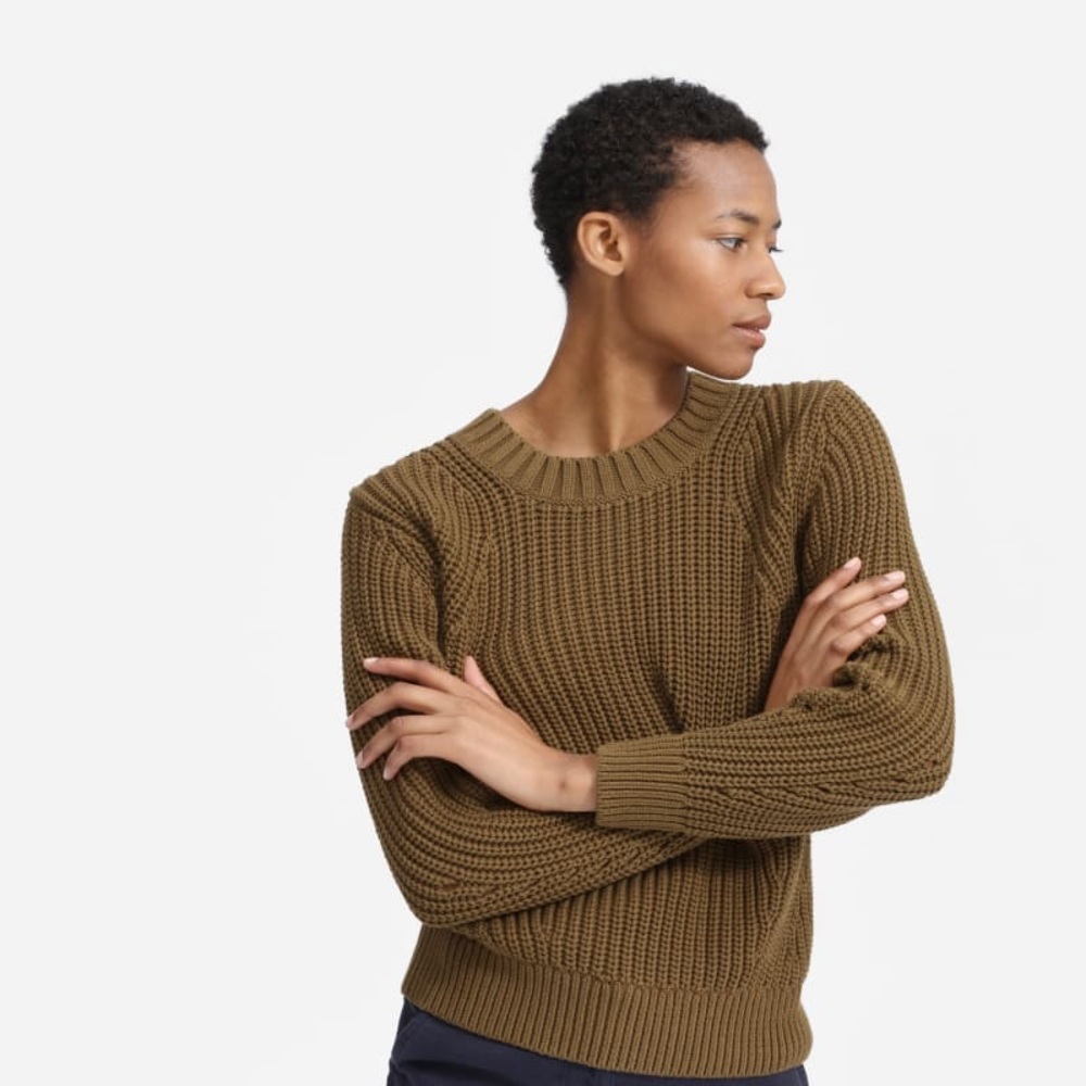 (ISO) EVERLANE: Texture Cotton Crew (size L or XL)